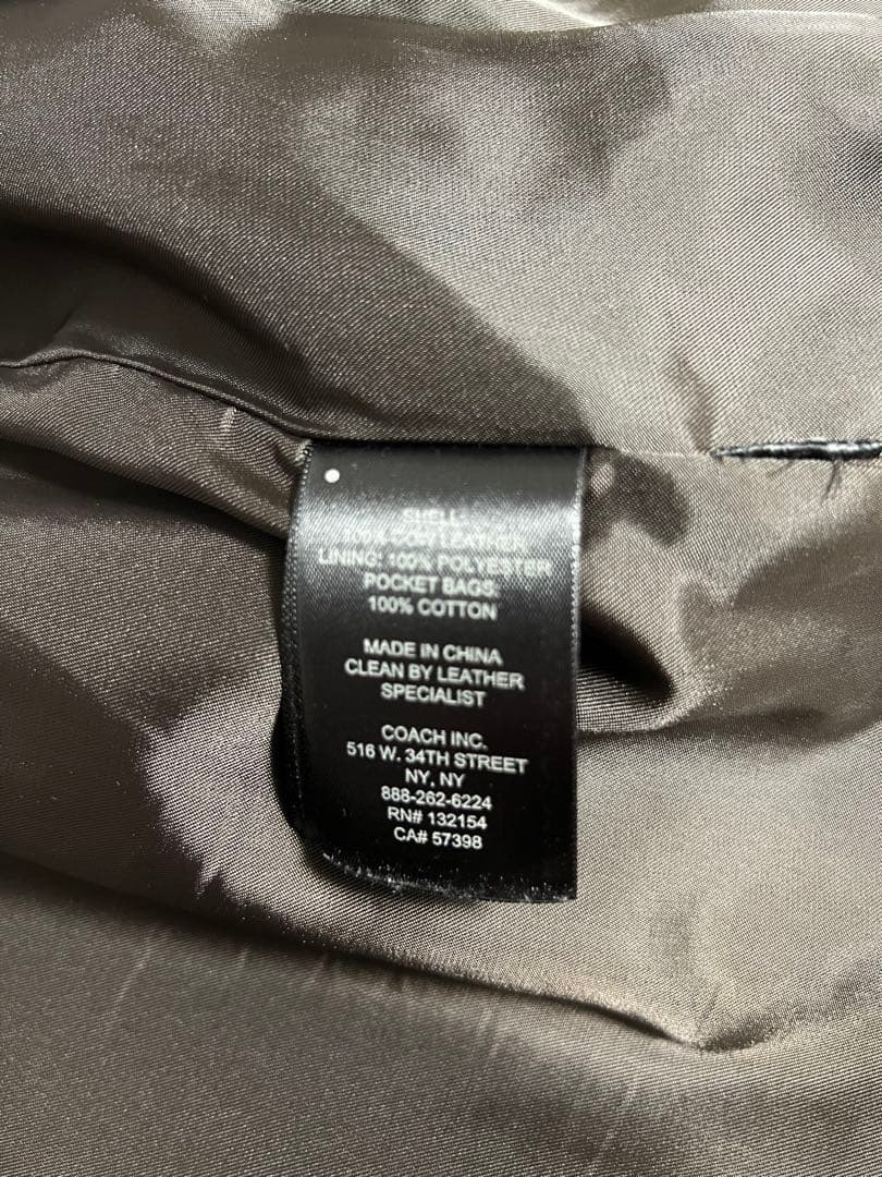 COACH シングルライダース ブラウン