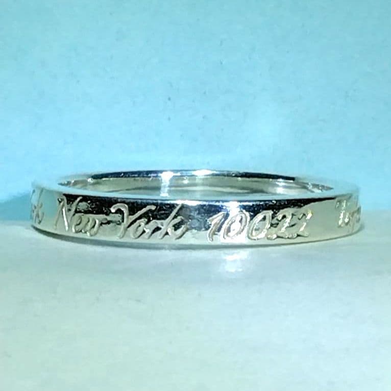 ティファニーノーツナローリング 13号　新品仕上げ　ほぼ無傷未使用に近い