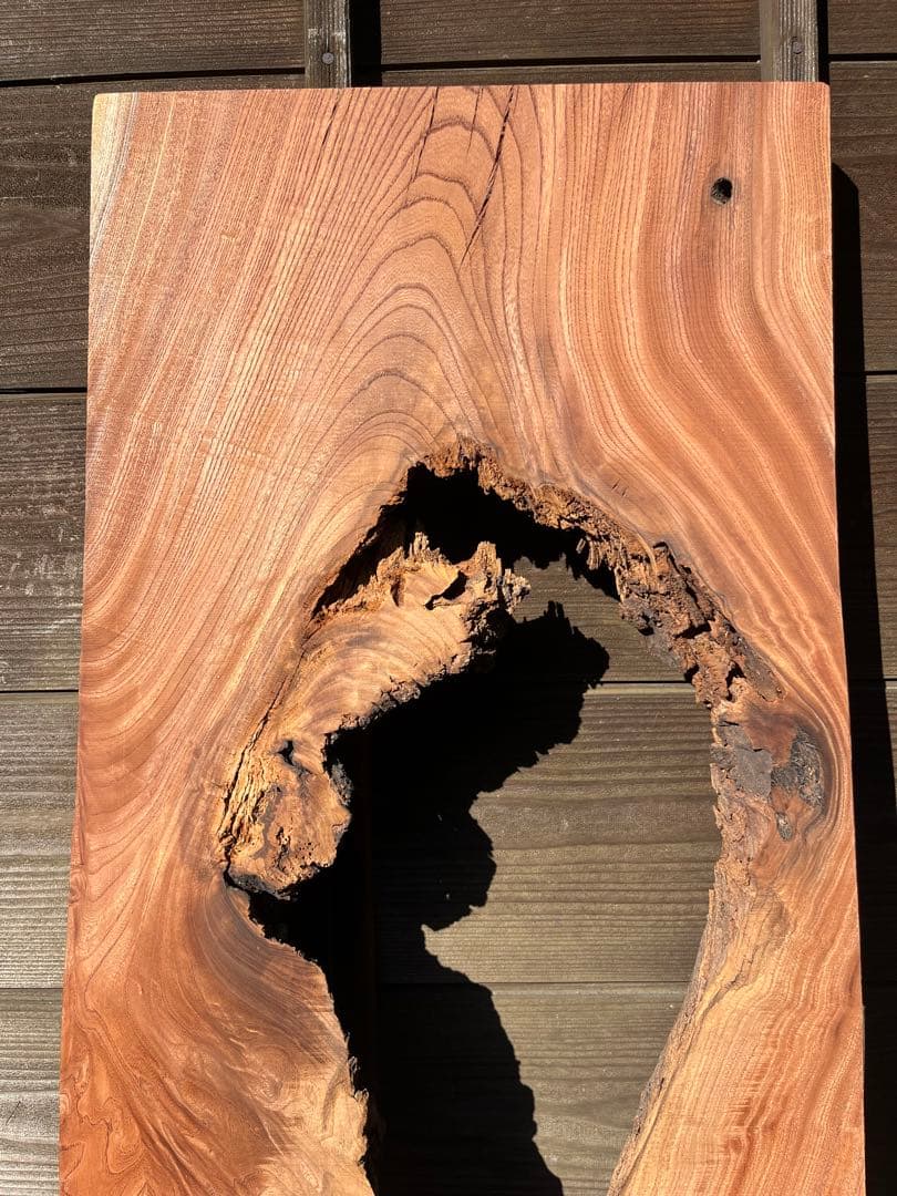 ★国産欅の一枚板※加工済　レジン/テーブル/無垢材/天板/DIY/穴あき