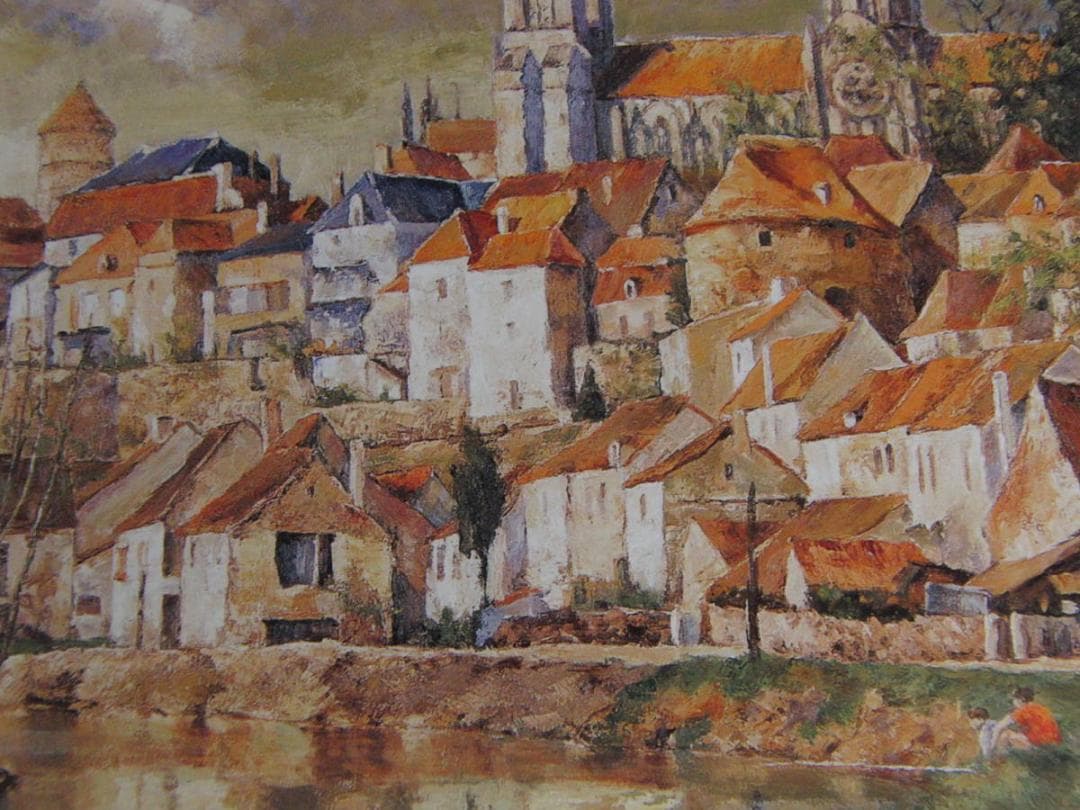 寺井徹、【水なごむ】、希少な額装用画集より、新品額装付