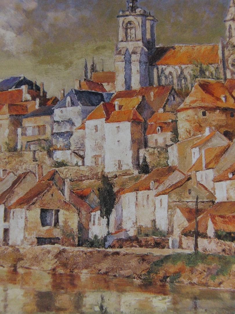 寺井徹、【水なごむ】、希少な額装用画集より、新品額装付