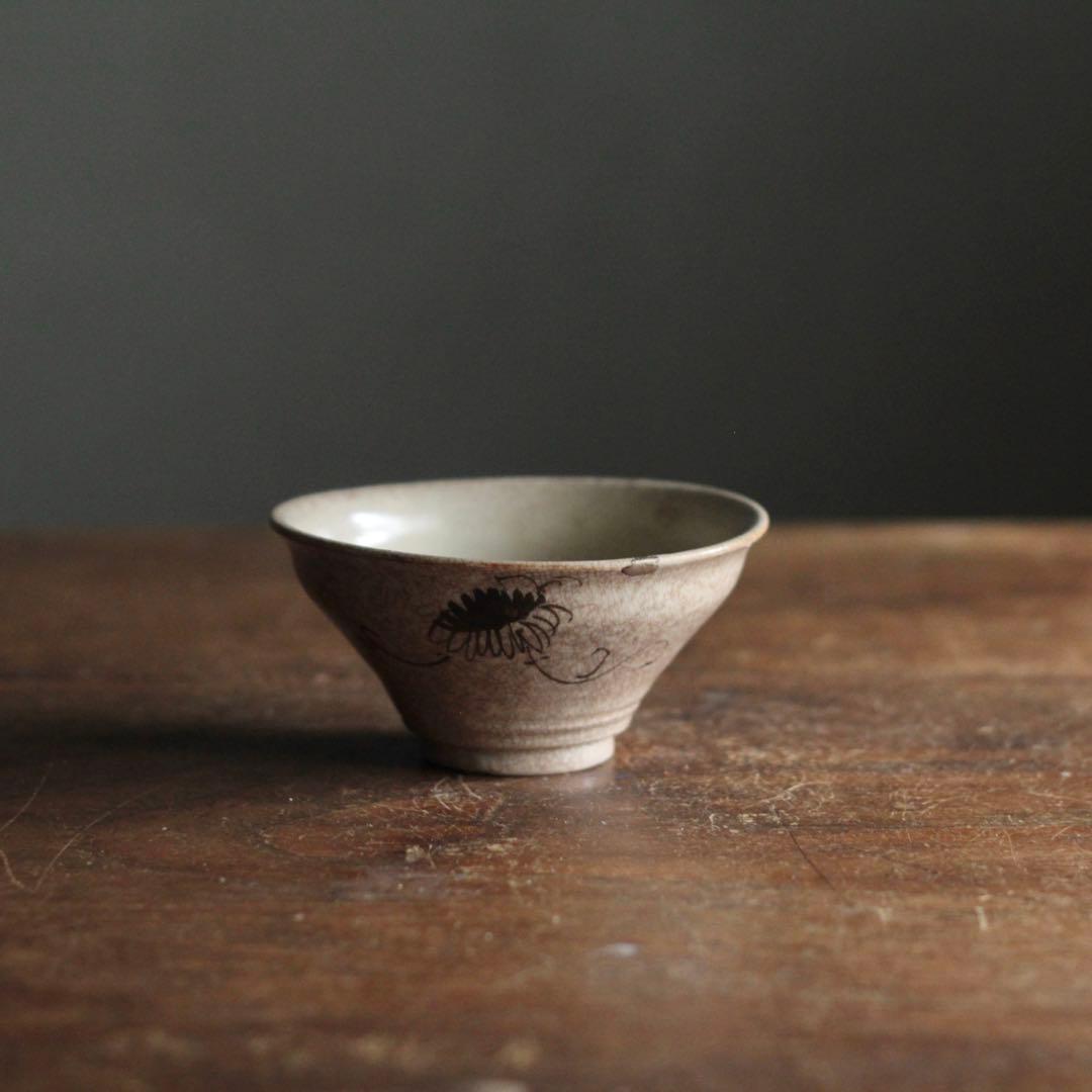 絵瀬戸 大盃 小碗 No.1 再興織部 古道具 アンティーク 古美術