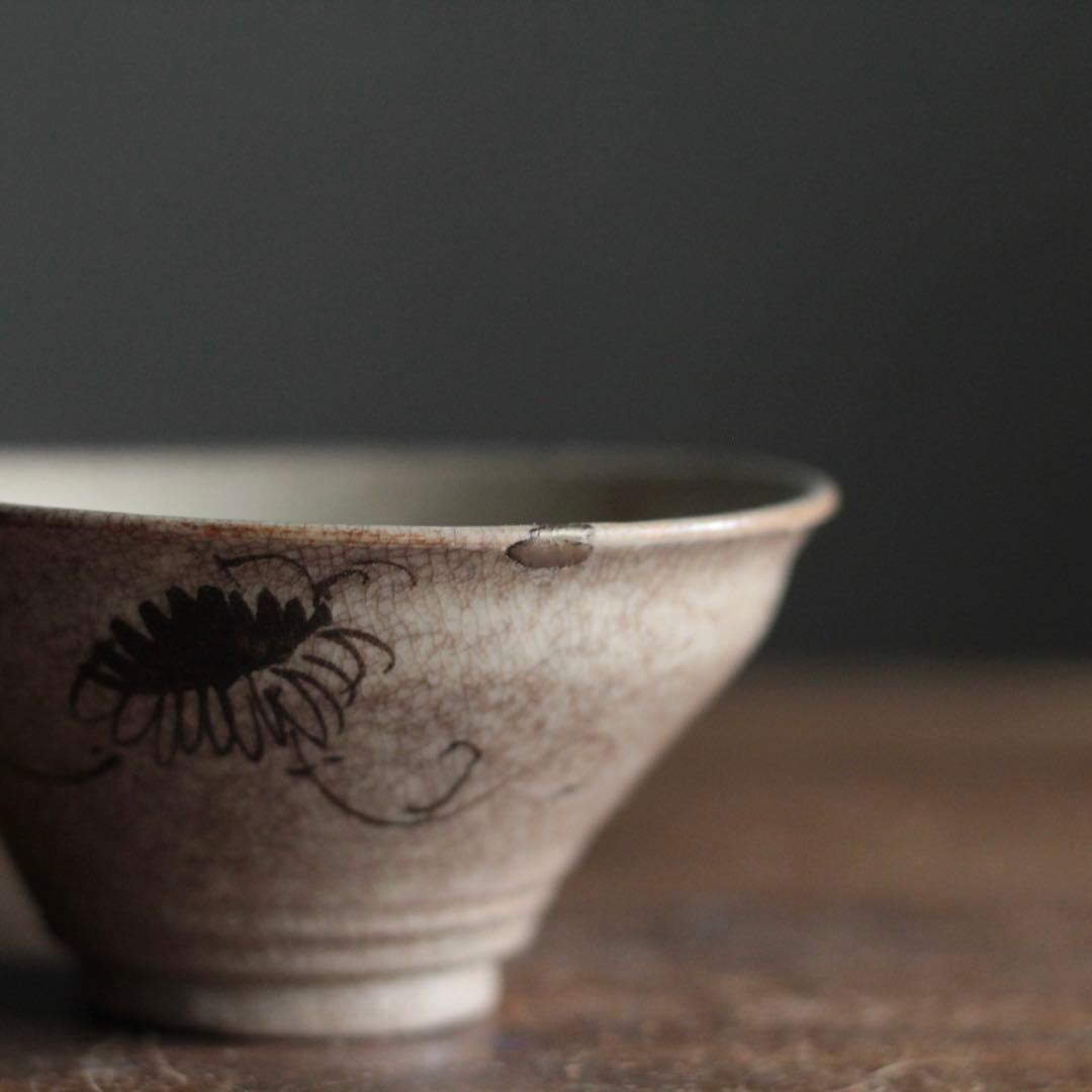 絵瀬戸 大盃 小碗 No.1 再興織部 古道具 アンティーク 古美術