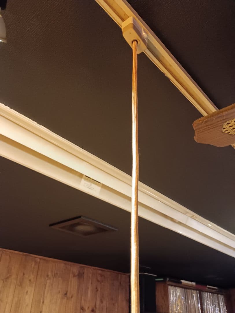 スペースエイジ　ペンダントライト　ブルー　２灯式　常夜灯　ヴィンテージ　レトロ