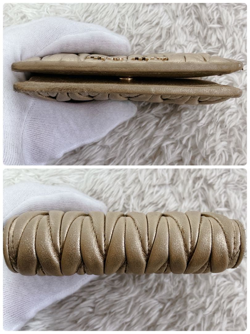 くまピヨ ✨ミュウミュウ 折り財布マテラッセ 5MV204 キルティング