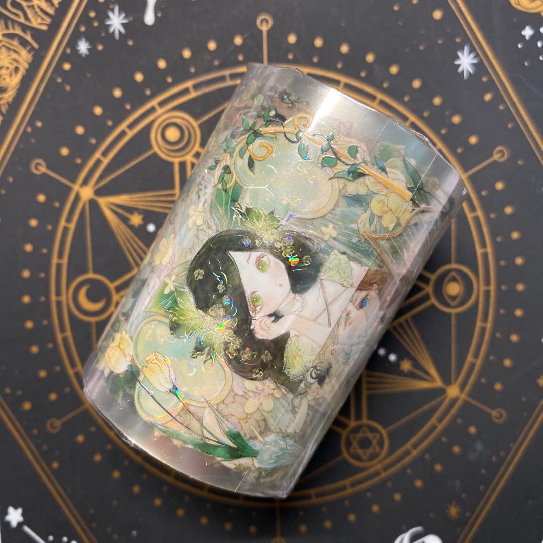 【J】海外　10m巻　貝殻光マスキングテープ　人物系/装飾系