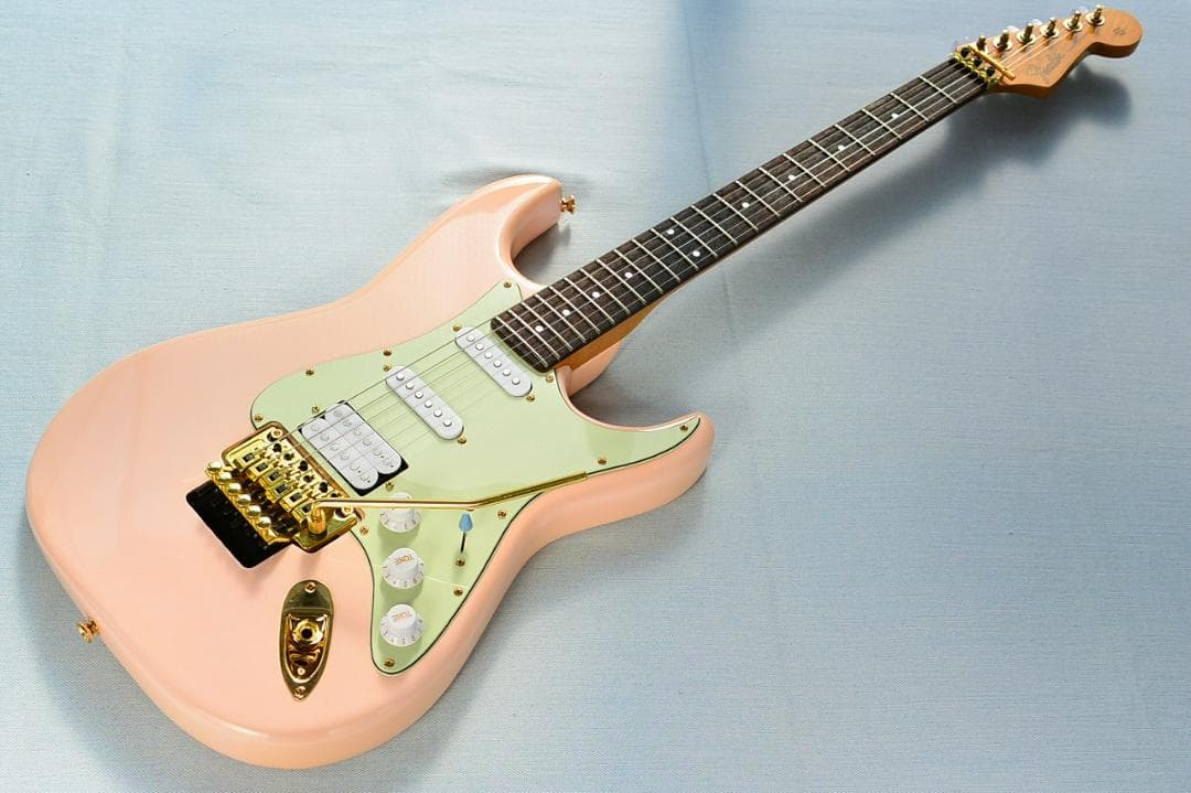 Fender STR-75 フロイドローズ シェルピンク ブリッジ補強 80年代