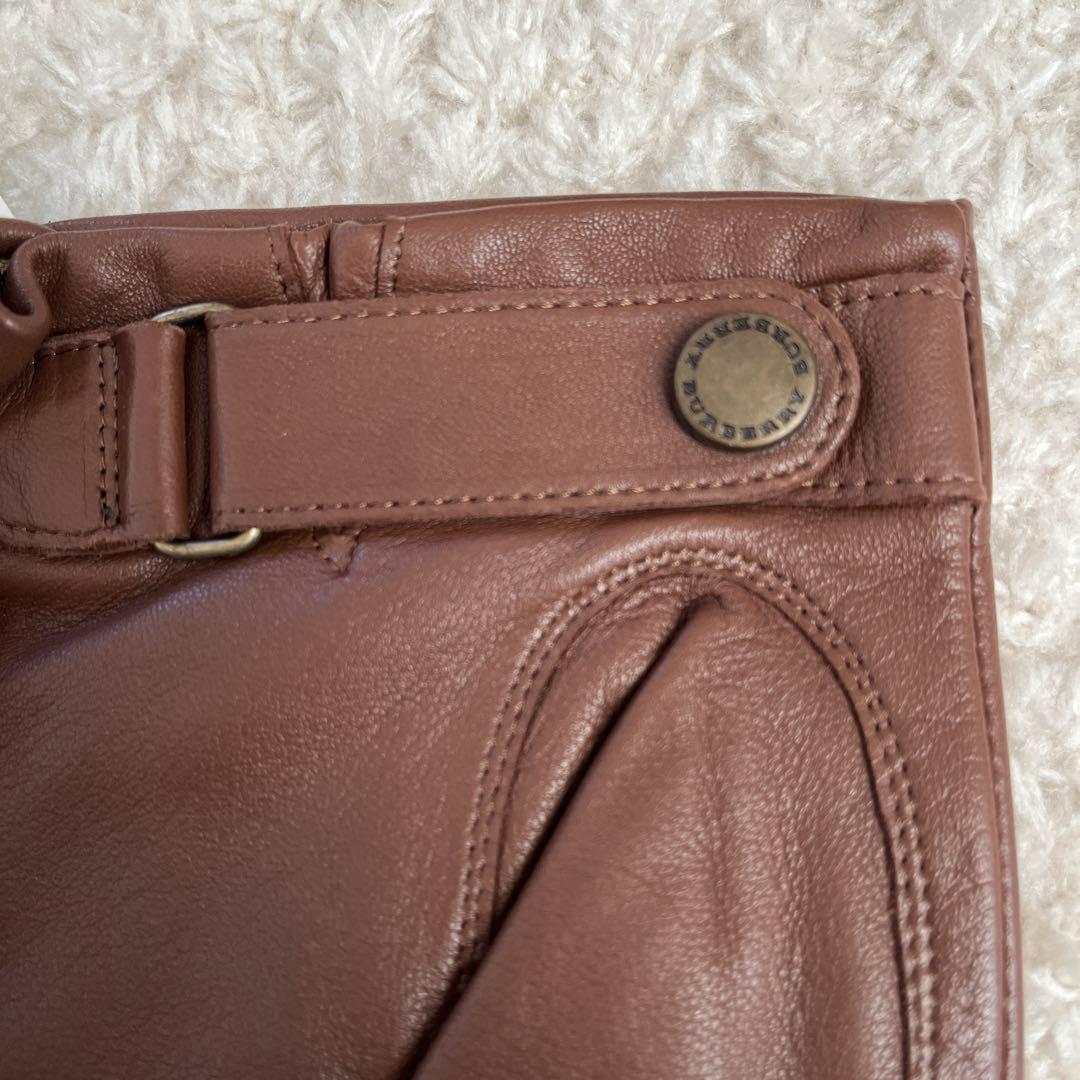 値下げ中‼️新品タグ付き　BURBERRY ブラウン　羊革 手袋 25cm