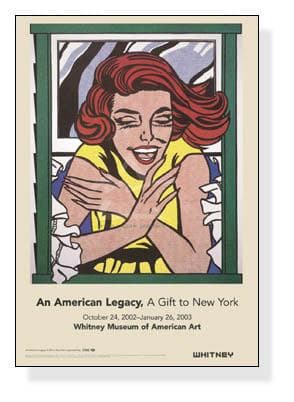 額装品/窓辺の少女1963年/ロイ リキテンスタイン/アートポスター