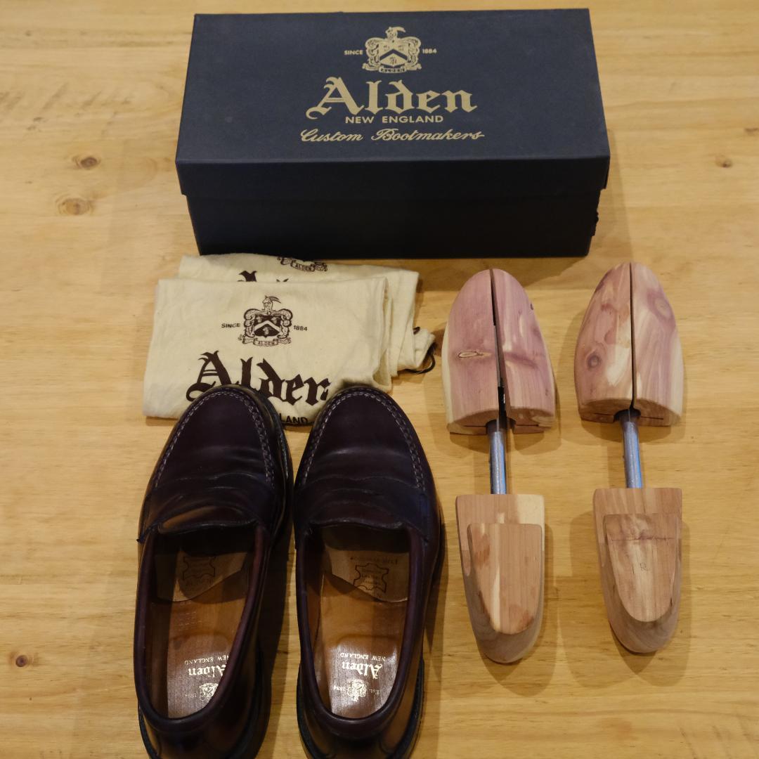 Alden アンラインドローファーバーガンディ