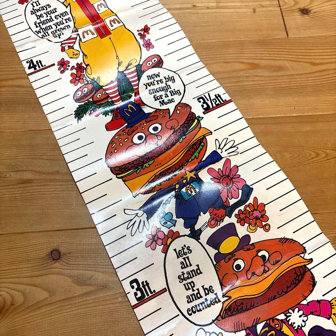 1971年　マクドナルドランド　キャラクター　身長計　ポスター　イービルグリマス