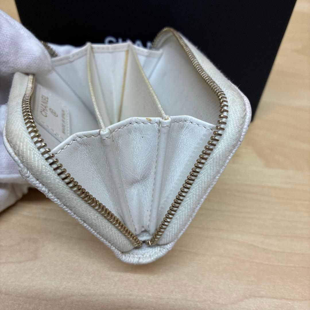 シャネル　ケース　カードケース　キャビアスキン　ココマーク