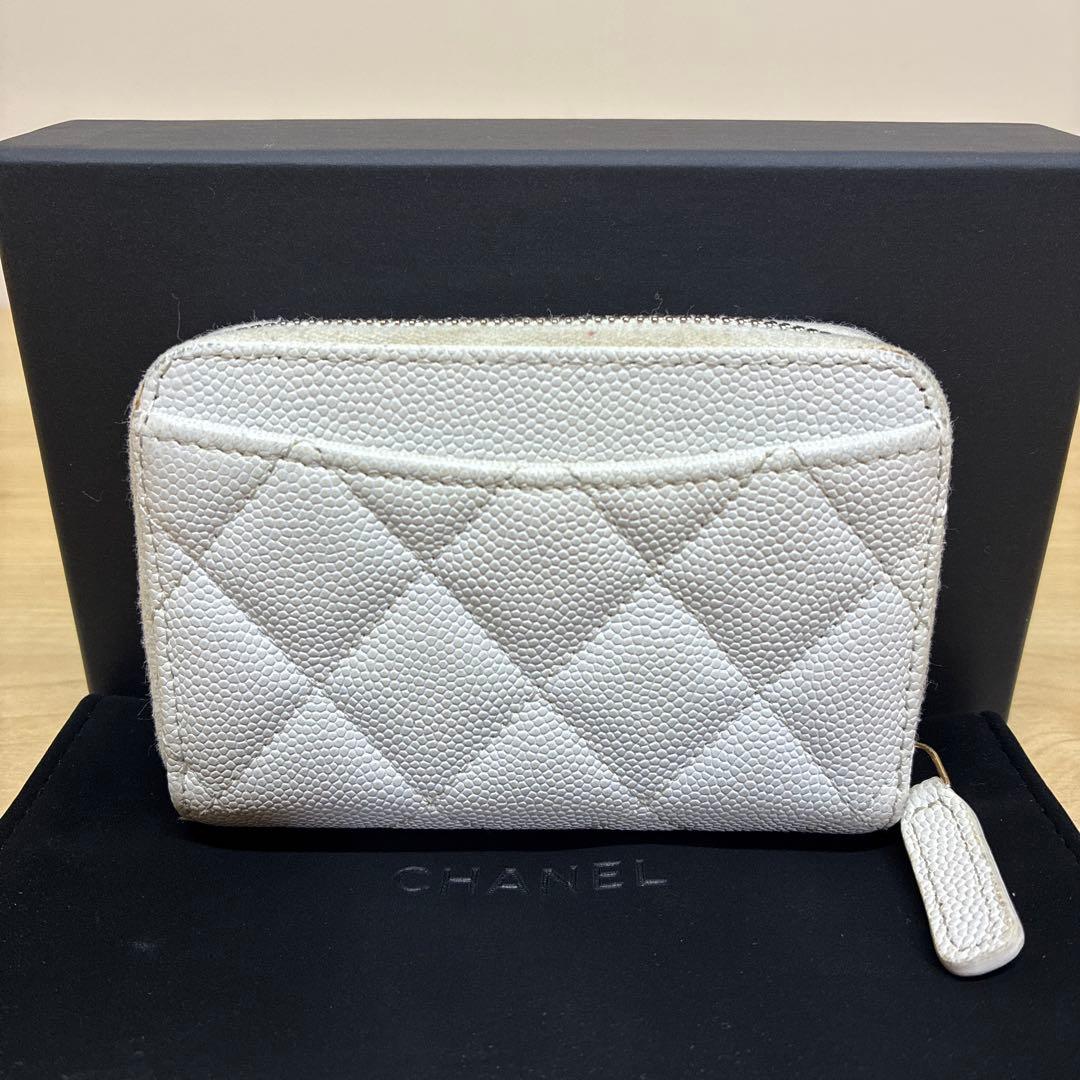 シャネル　ケース　カードケース　キャビアスキン　ココマーク