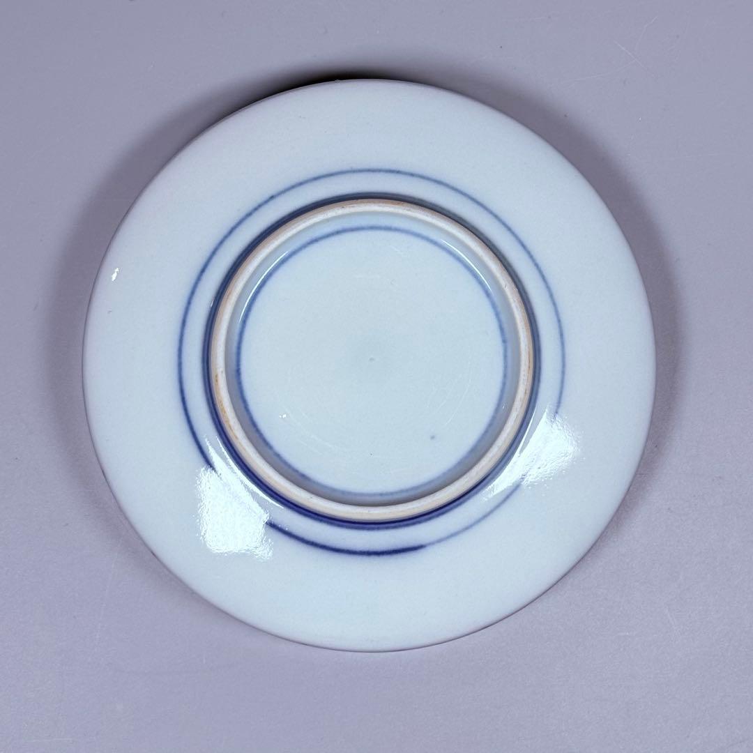 江戸期　大聖寺伊万里　金襴手三方龍壽文小皿　5客　日本料理　懐石　骨董　古美術