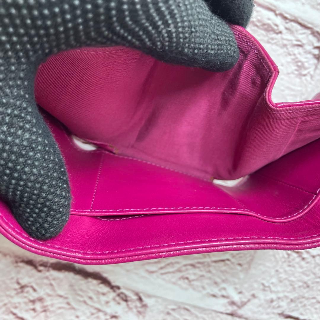 美品✨シャネル ココマーク 三つ折り財布 エンボス ステッチ レザー 正規品