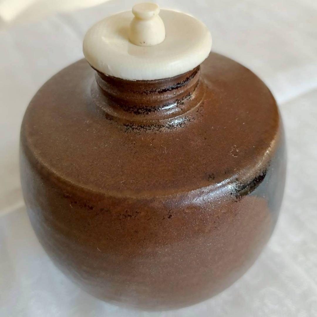 岡田暁山 暁窯 本能寺文琳茶入 茶道具