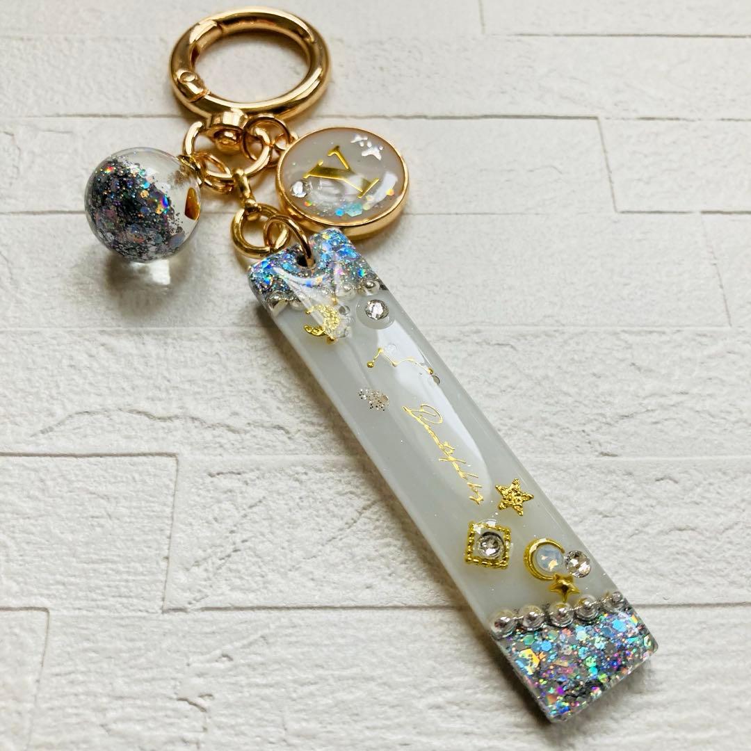 mimikoページ　名入れチャーム　らレジンキーホルダー