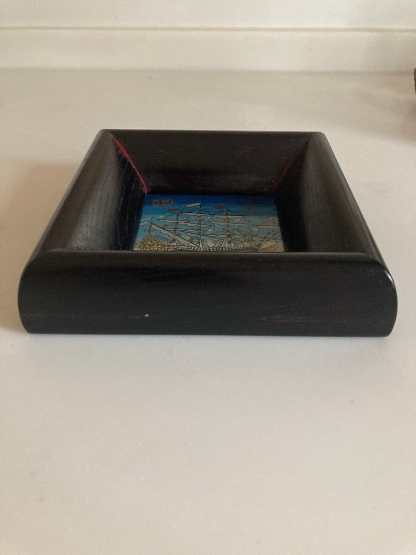 渡辺俊明　ガラス絵　南蛮船