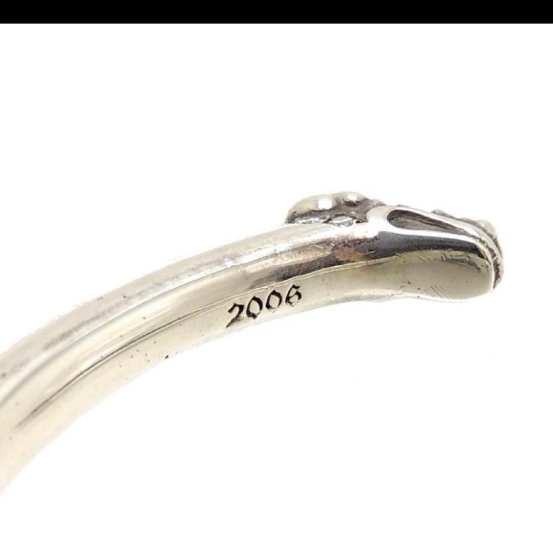 クロムハーツダブルドッグ パヴェダイヤモンドバングルシルバー925