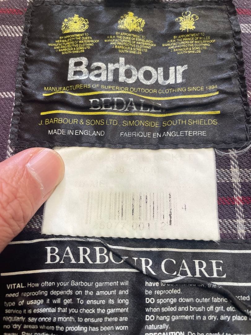 90s バブアー　BEDALE ブラック　英国製