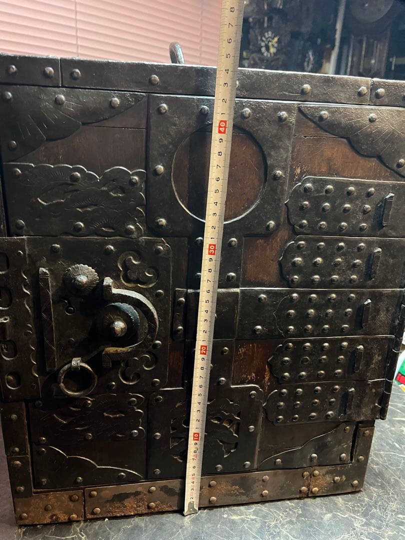 レトロ舟金庫 舟箪笥 レトロ金庫 舟金庫 昭和レトロ木製金庫