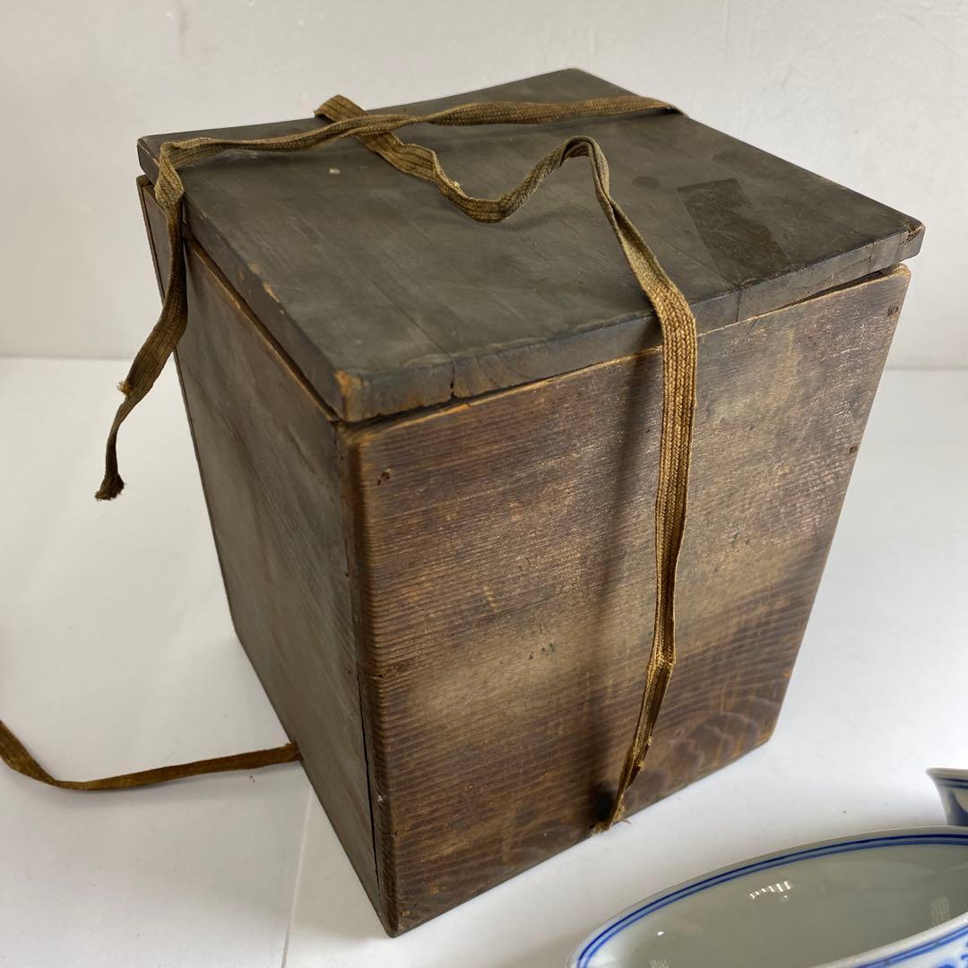 中国古玩　大明嘉靖年製　青花汲出碗5客　径約10.5㎝東Y7-0404③トヒチサ