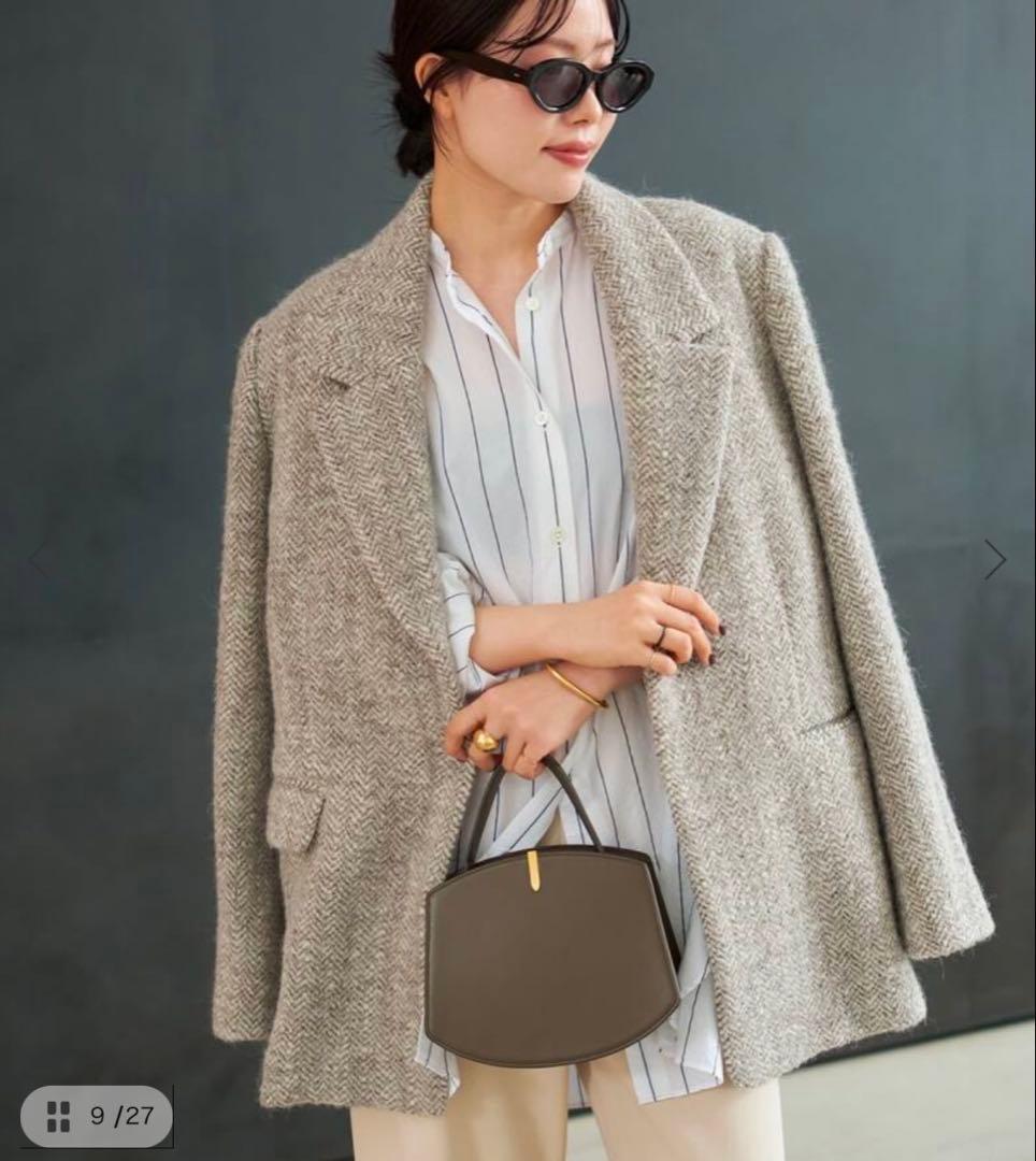 Plage R’IAM ヘリンボンコートジャケット38