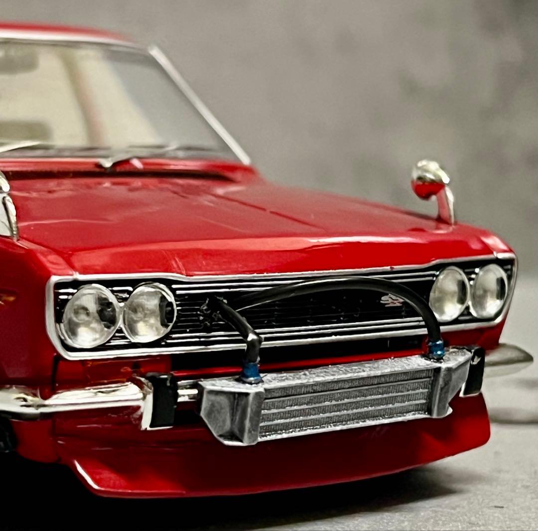 国産名車 1/24 ダットサン ブルーバード 510 カスタム 旧車 ミニカー