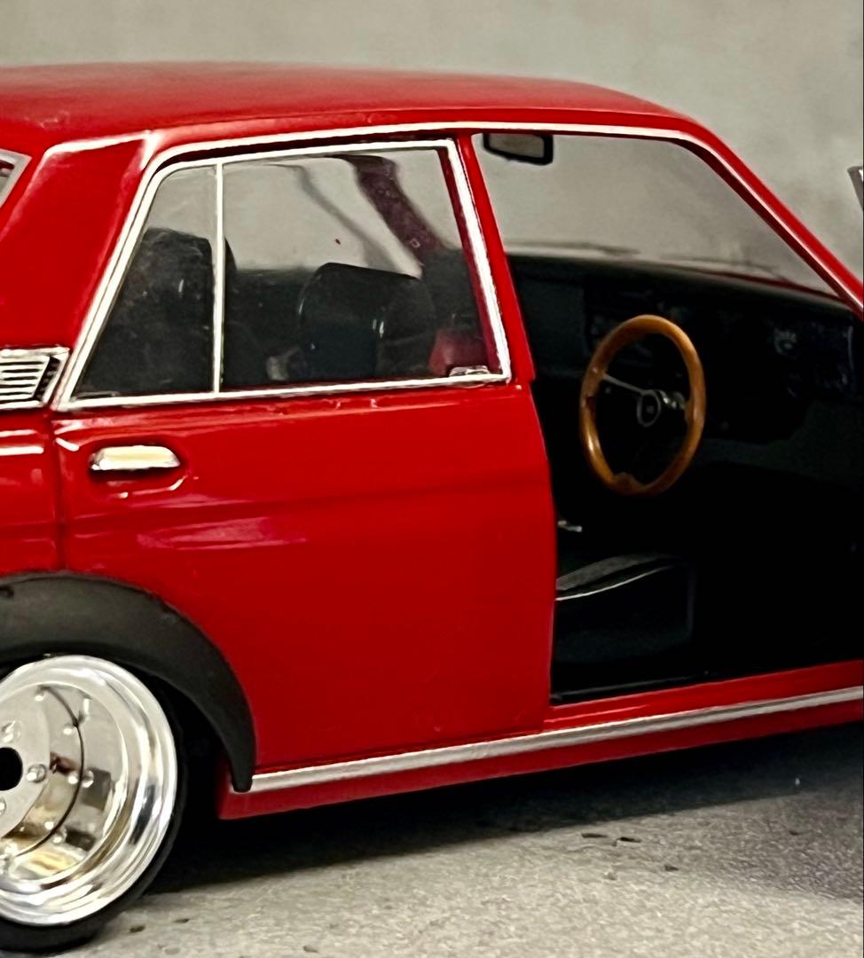 国産名車 1/24 ダットサン ブルーバード 510 カスタム 旧車 ミニカー