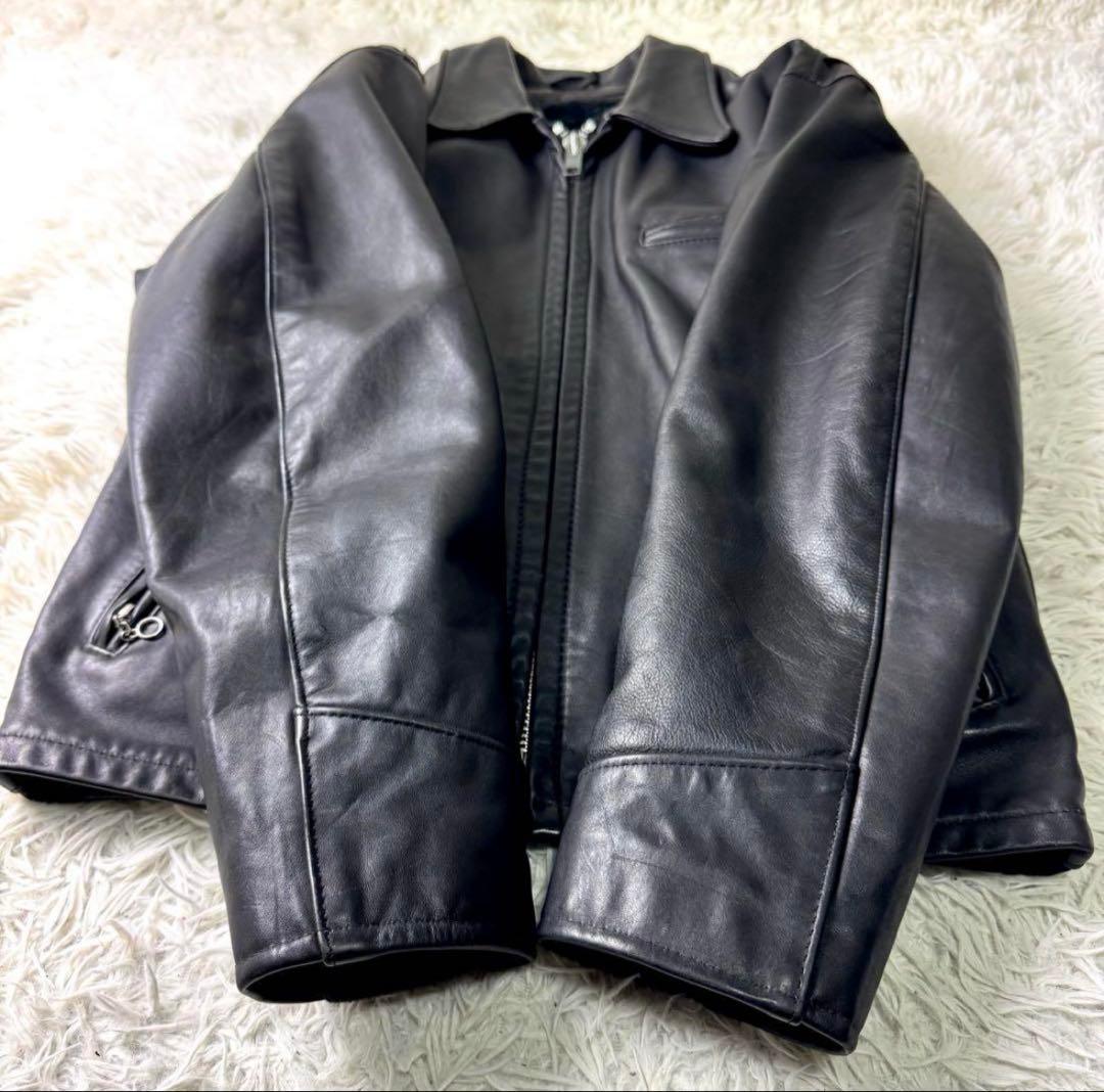美品/希少✨schott トラッカージャケット　ライダース　ブラック　本革　38