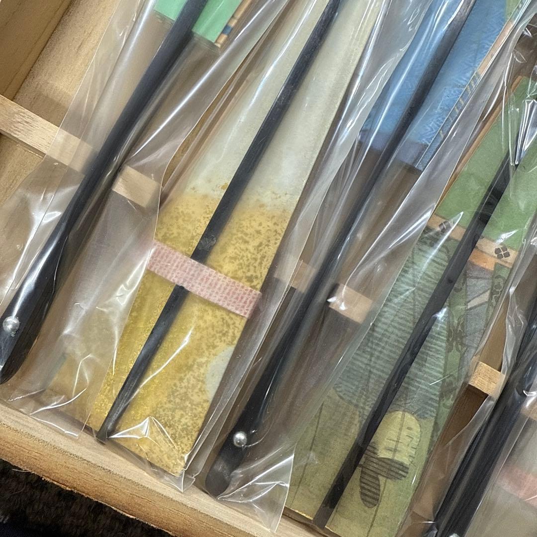 【 源氏物語飾り扇 】フランクリン画廊 解説書付き 20本 源氏物語 扇