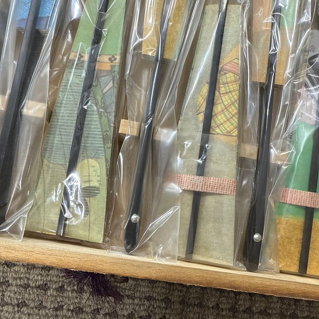 【 源氏物語飾り扇 】フランクリン画廊 解説書付き 20本 源氏物語 扇