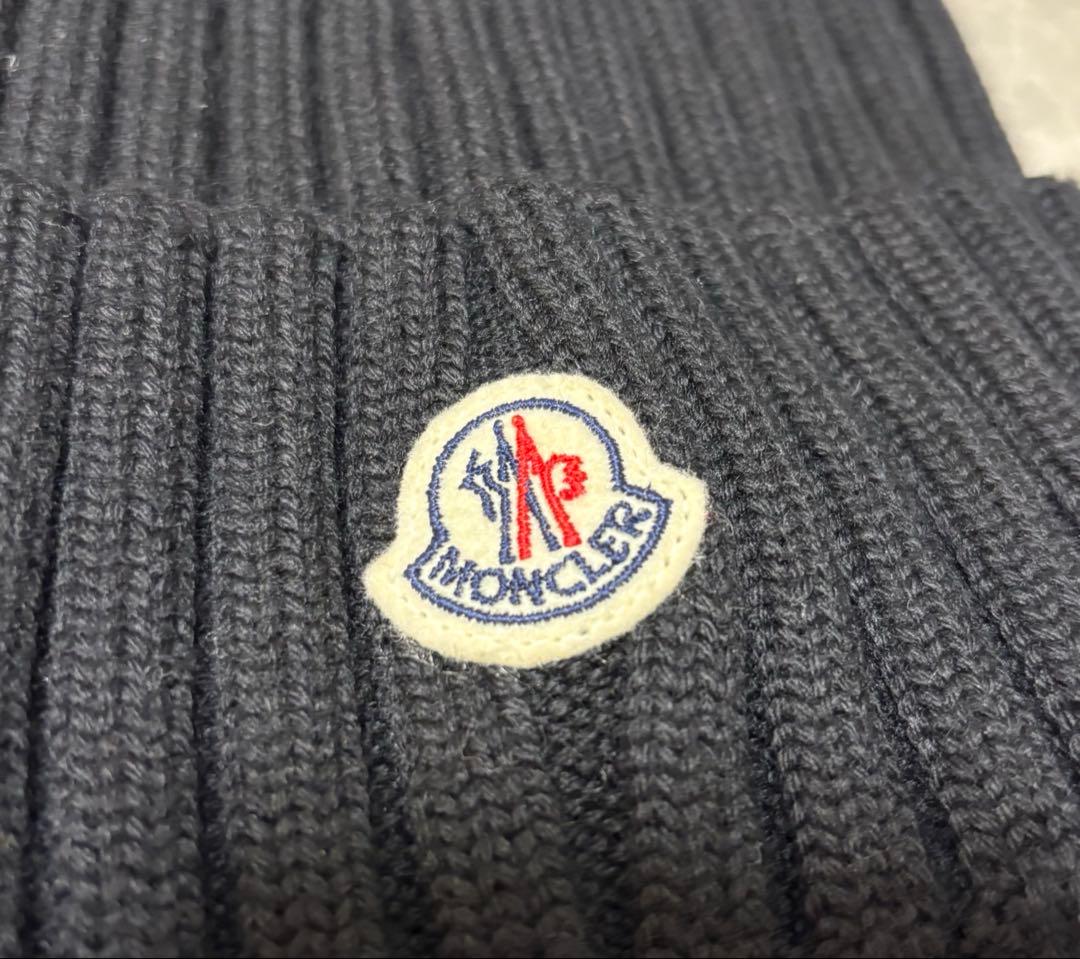 MONCLER ブラック ニット帽 新品タグ付き