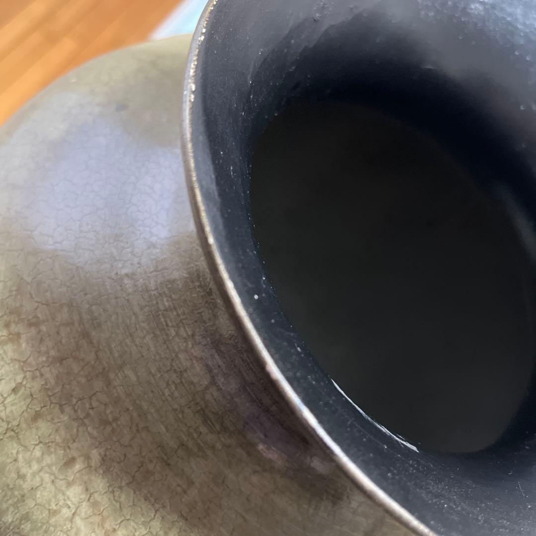 母子像 花瓶 陶器製 高さ約46cm 壺底1837F.Sを書きあり