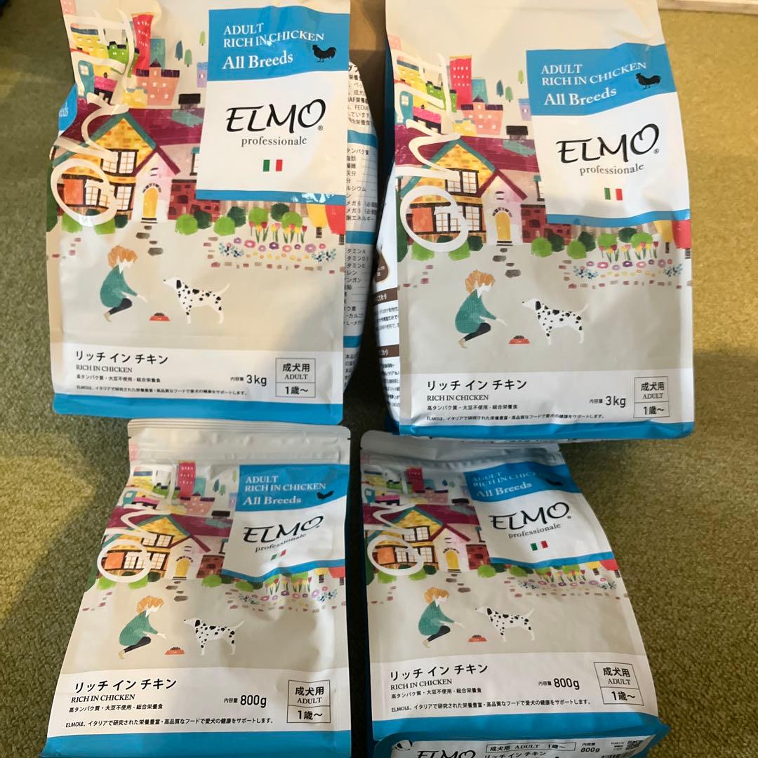 計7.6kg✨ELMO リッチインチキン3kg×2袋、800g×2袋