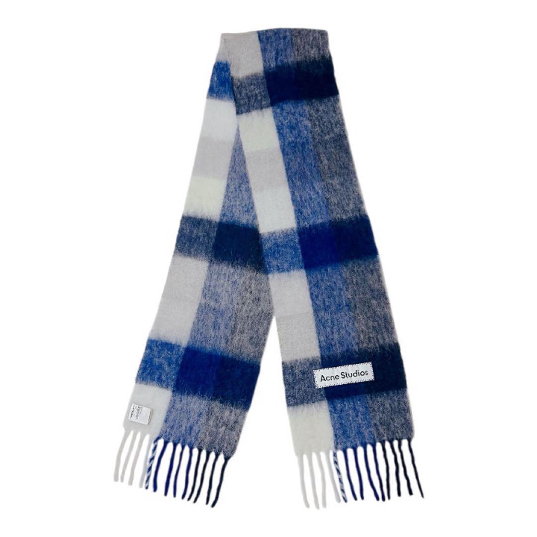 【正規品】Acne Studios アクネ マフラー モヘア ブルー 保管布袋付