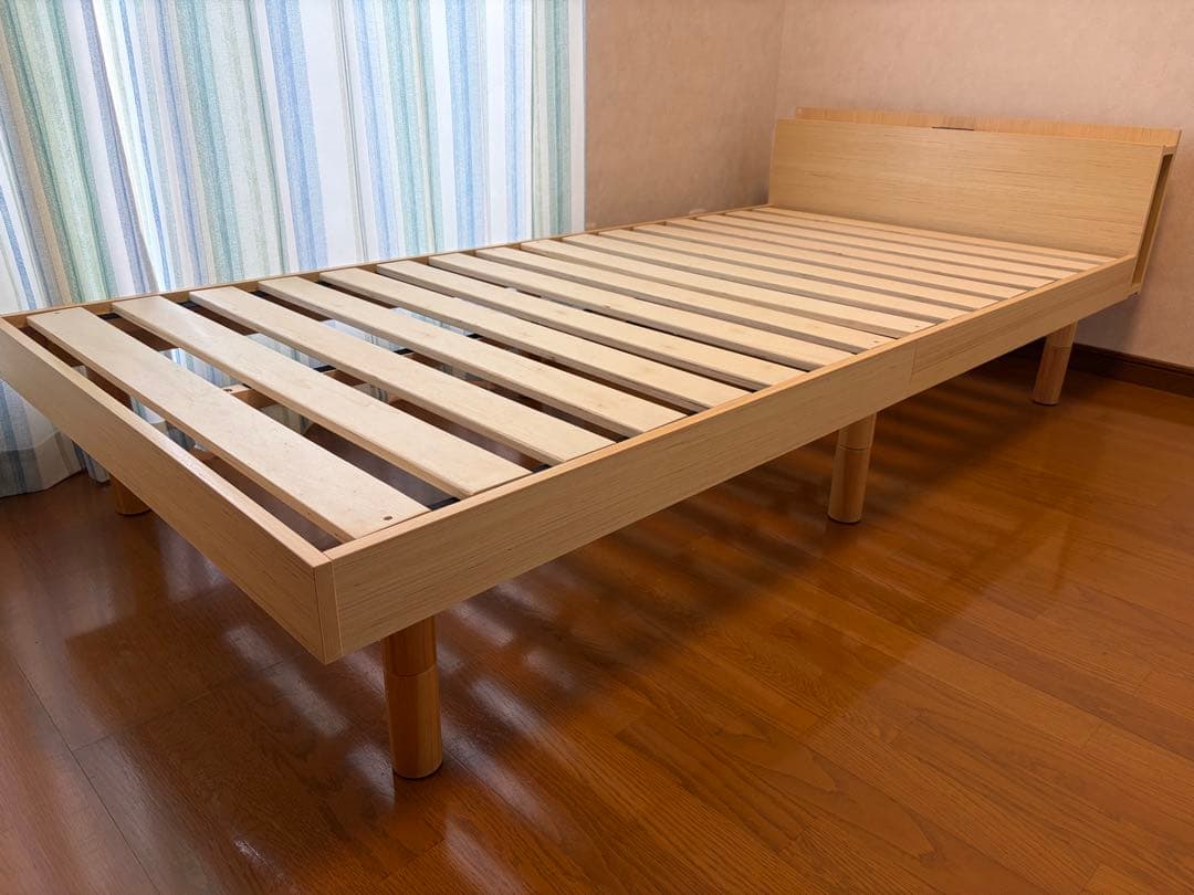 ナチュラルウッド シングルベッドフレーム