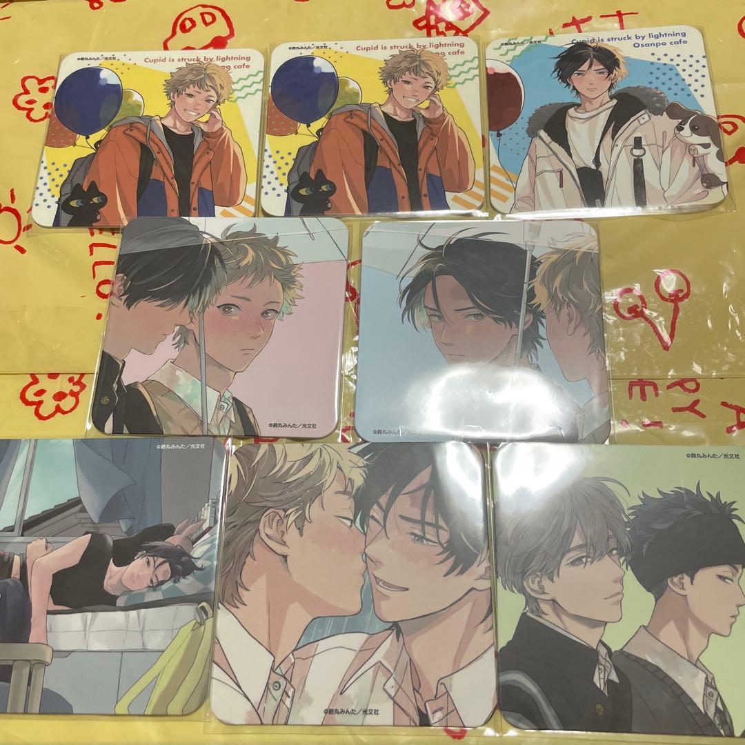 鈴丸みんた/コラボ/カフェ/コースター/タカラのびいどろ/キューピッド