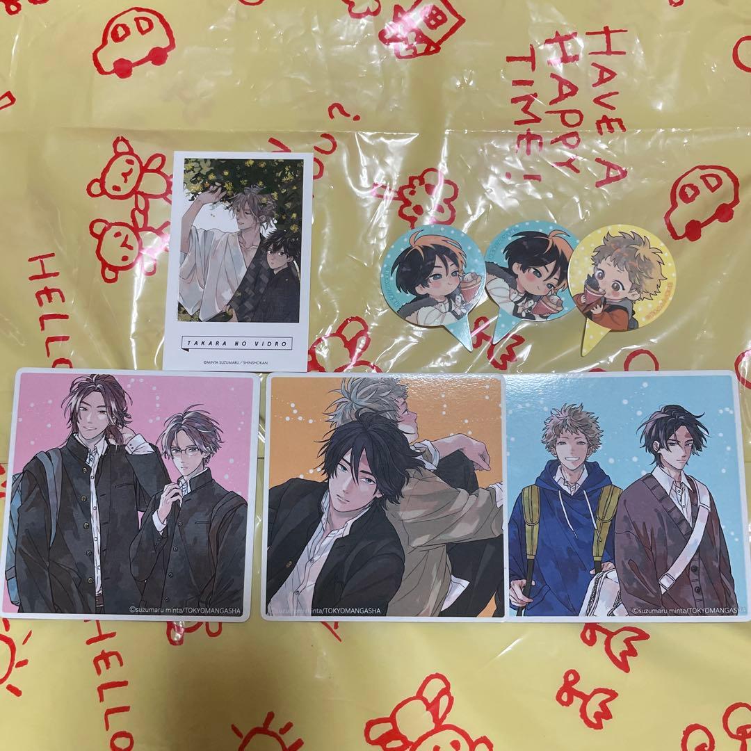 鈴丸みんた/コラボ/カフェ/コースター/タカラのびいどろ/キューピッド