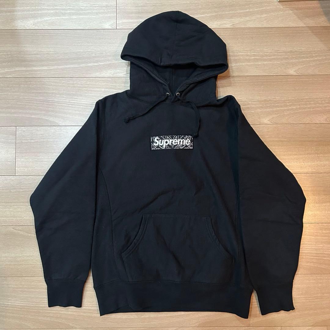 Supreme ブラック パーカー シュプリーム S