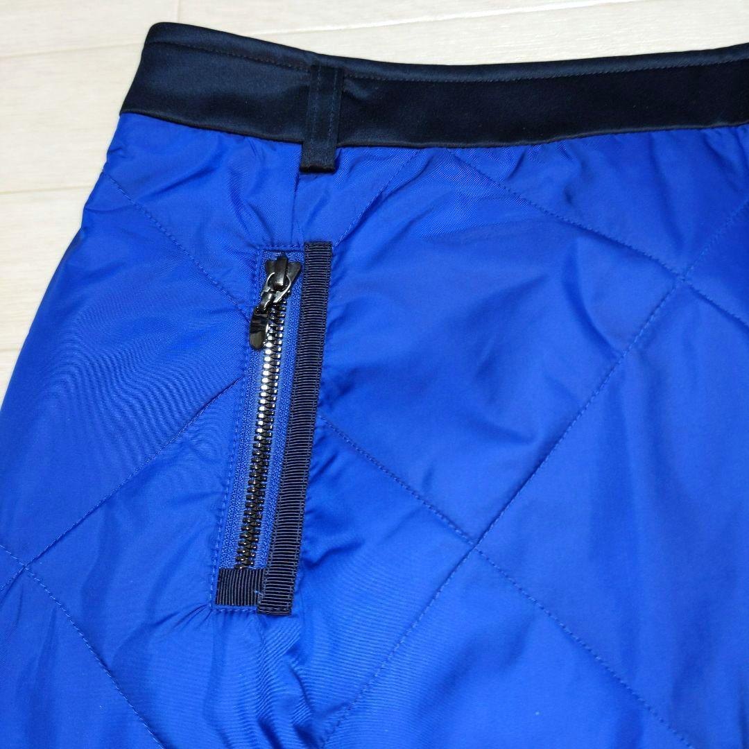 再再再値下げ美品 ランバンスポール　中綿スカート42 ブルー 定価38500円