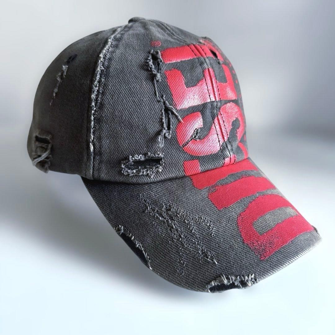 ディーゼル　C-Ewan　アジャスタブルキャップ　デストロイ加工　22AW