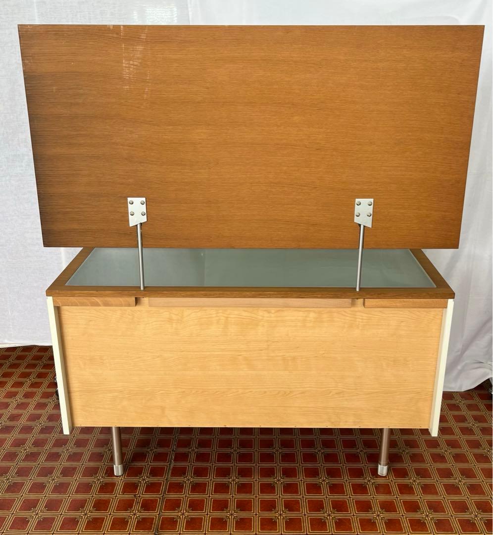 【アンティーク】北欧レトロ 鏡台 3段引出し ドレッサー チェスト キャビネット