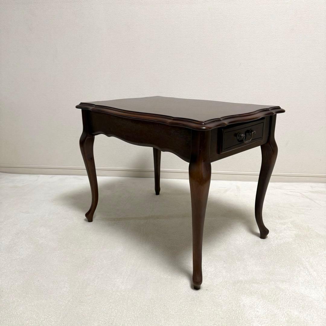 マルニ木工　サイドテーブル　アンティーク　レトロ猫脚　ロココ調