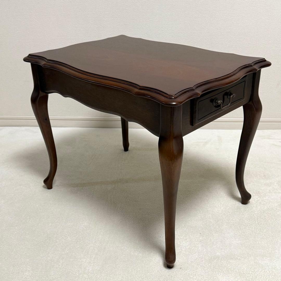 マルニ木工　サイドテーブル　アンティーク　レトロ猫脚　ロココ調