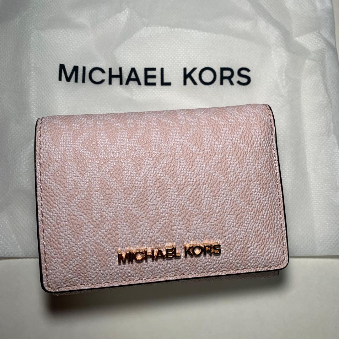 新品MICHAEL KORS マイケルコース 折り財布　ピンク