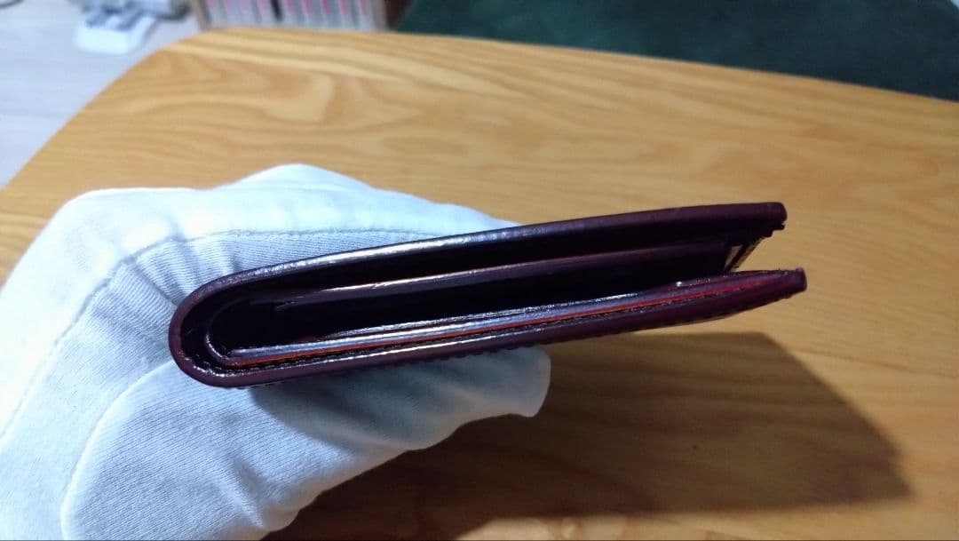 ガンゾ（GANZO）エイボン　芯通し　二つ折り財布（ダークブラウン）