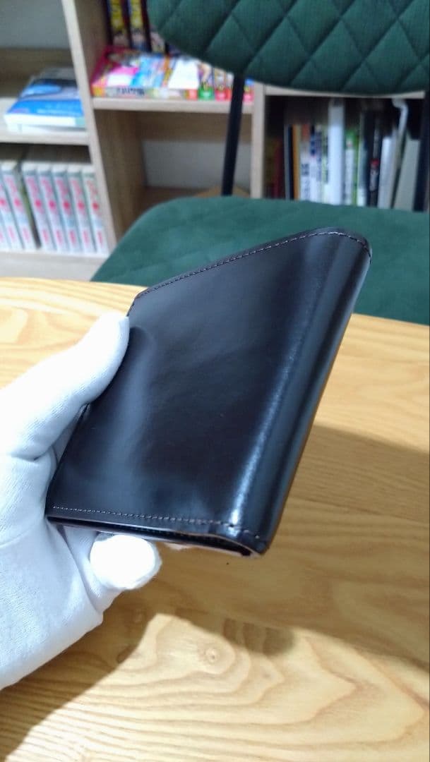 ガンゾ（GANZO）エイボン　芯通し　二つ折り財布（ダークブラウン）