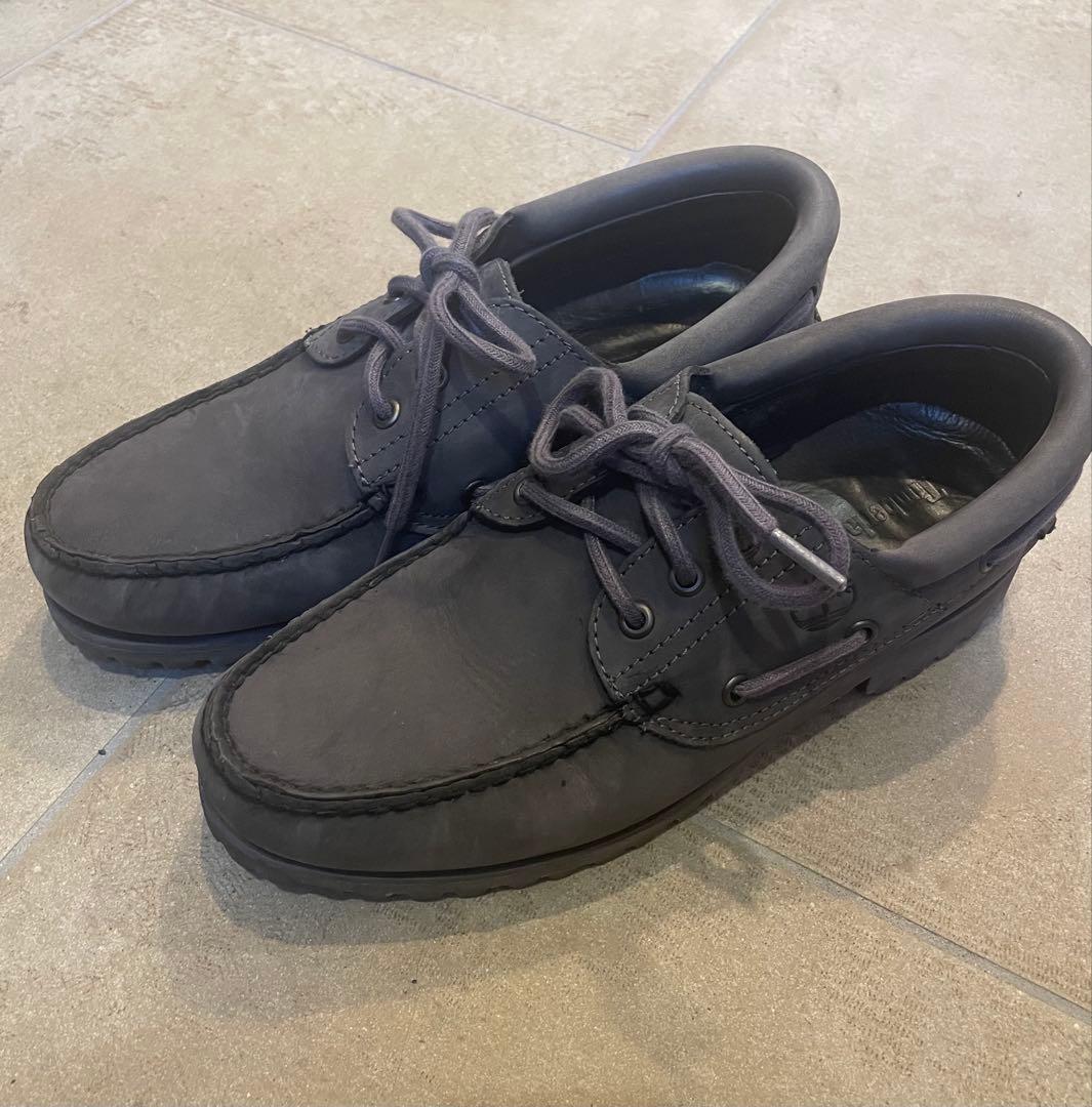 【極美品・箱付】ティンバーランド 3アイ クラシックラグ 26cm ダークグレー