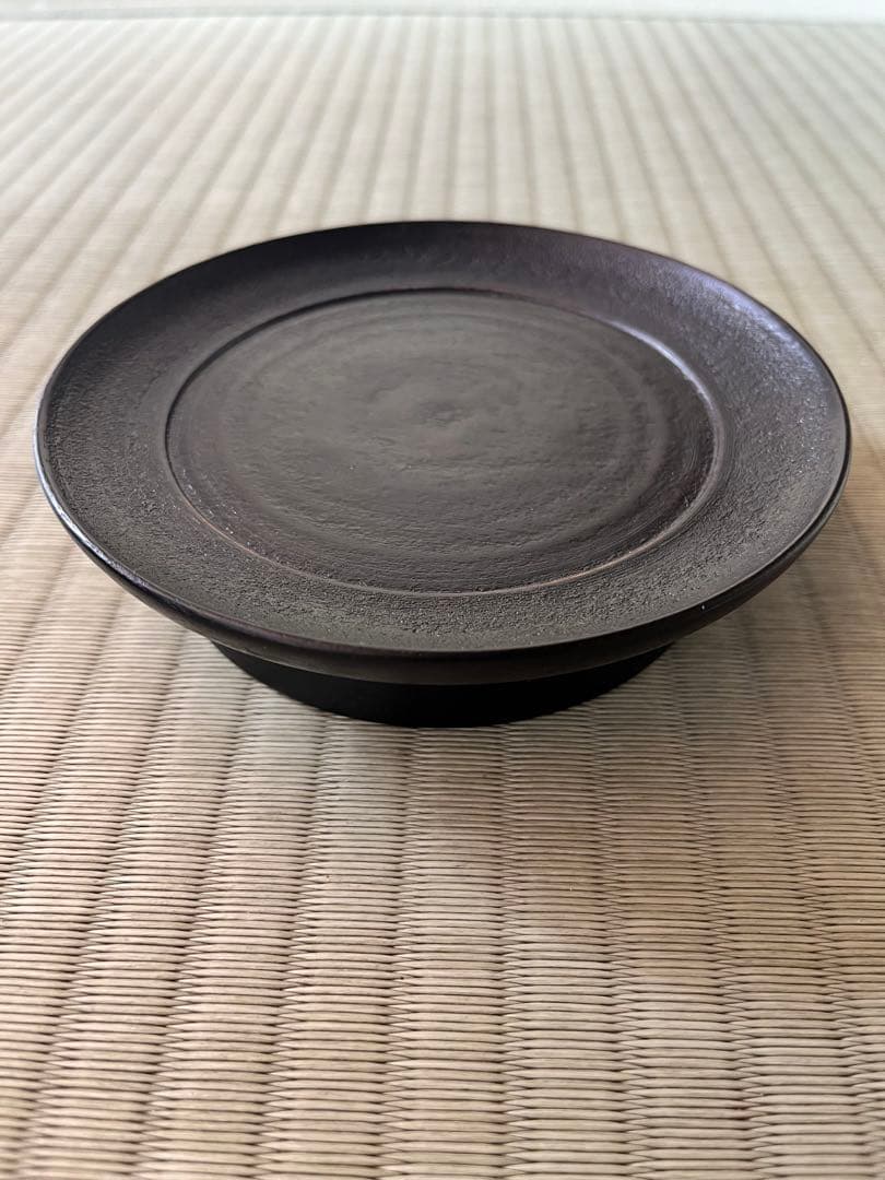 赤木明登　黒茶の小皿　輪島塗り
